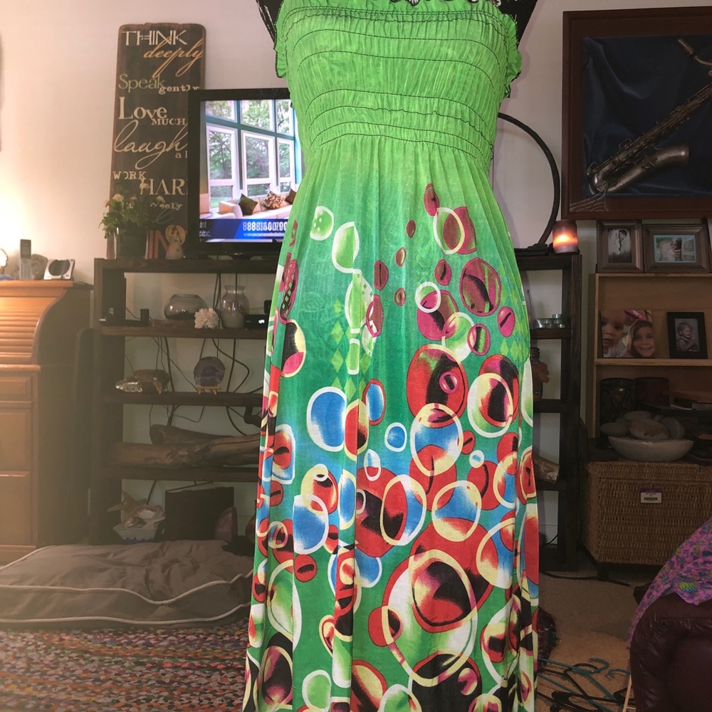 Lime Green Tube top dress